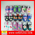 2015 Shenzhen top quality colorful animal shape soft flat embroidered genuine leather soft baby funny with shoes